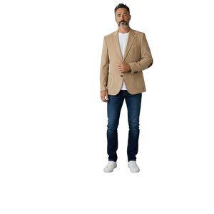 Vintage Mens Cotler Suit Jacket~Size 40R~Tan Corduroy Double Button Blazer L1228